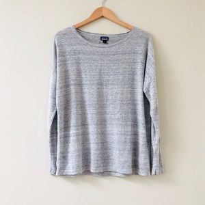 Patagonia Gray Lightweight Linen Crew Neck Sweater